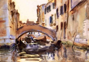  Canal Works - Venetian Canal landscape John Singer Sargent